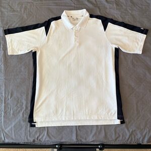 Under Armour Heat Gear Polo White and Black Golf Outdoor Size XL Loose